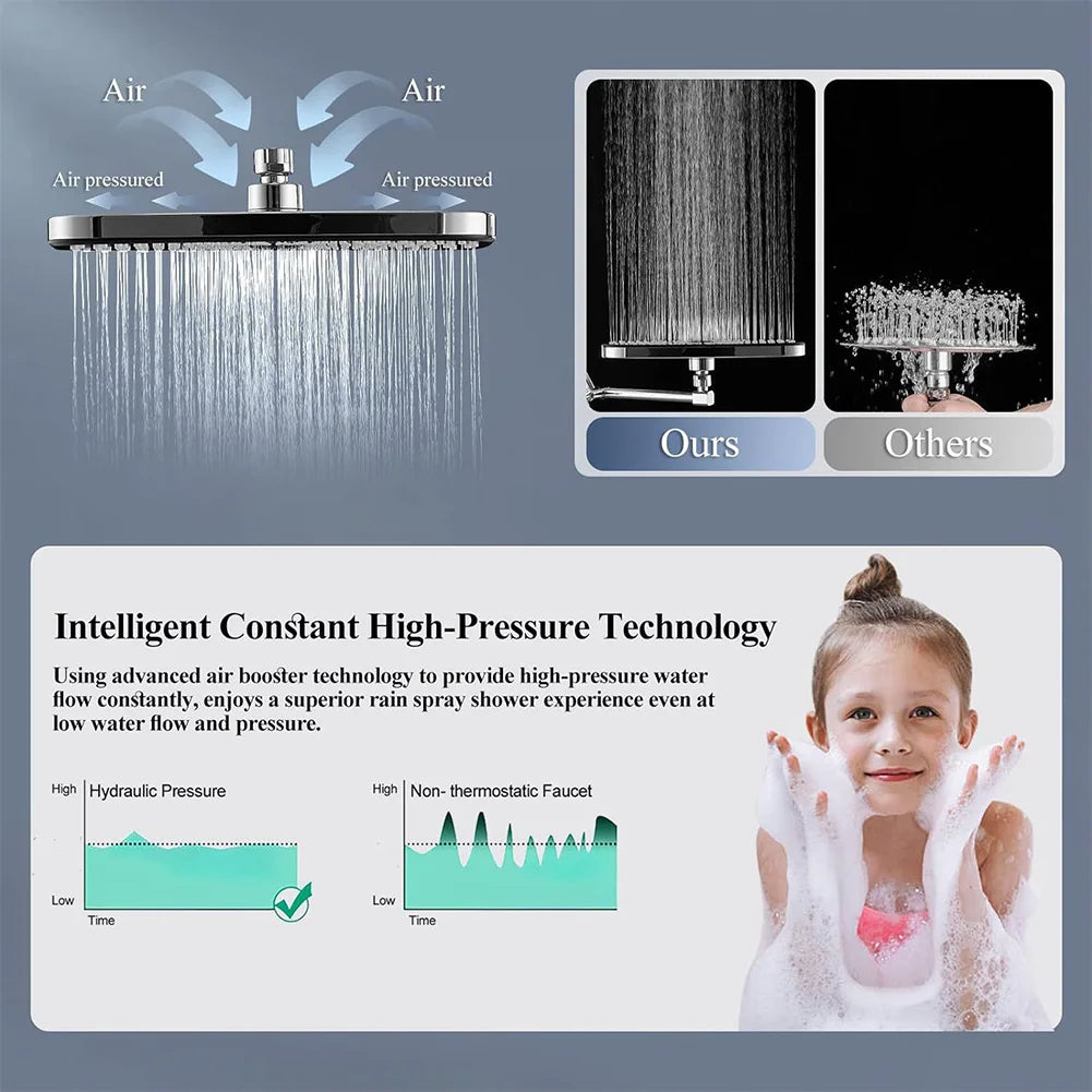 Ceiling Rain Shower w/ Hand Held Shower
