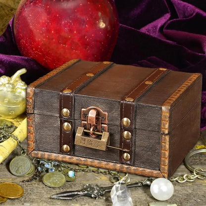 Retro Treasure Case W/ Lock & Jewelry Box