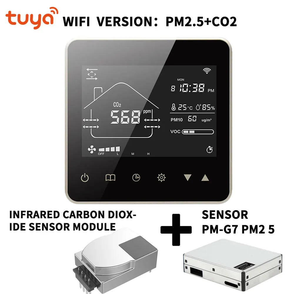 WIFI Smart Home CO2 PM2.5  Fresh Air Valve System