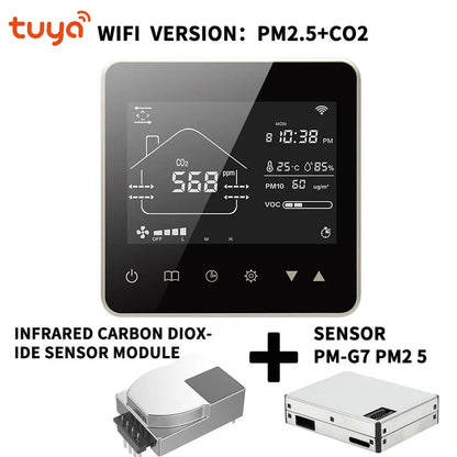 WIFI Smart Home CO2 PM2.5  Fresh Air Valve System
