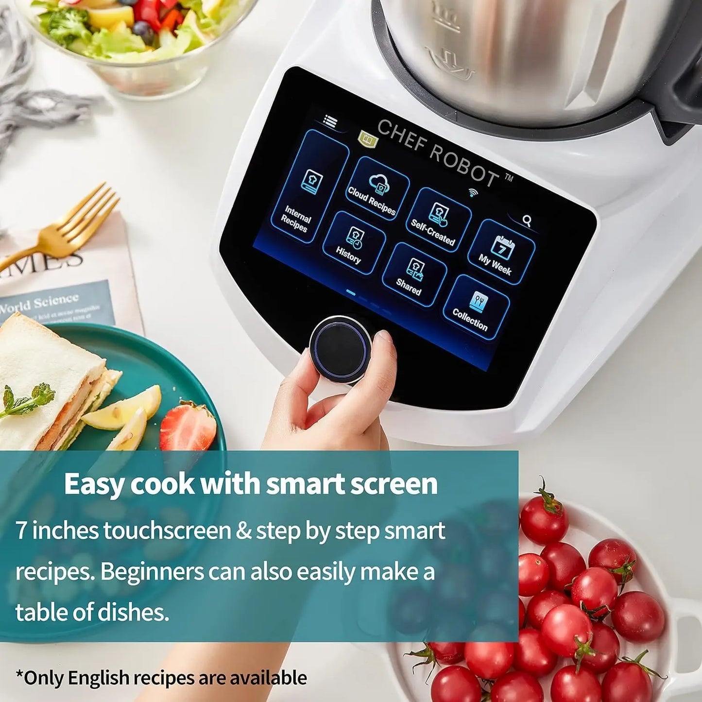 Smart Food Processor, 7 inch TFT Screen