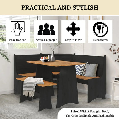 Breakfast Nook Corner Dining Table Kitchen Bench