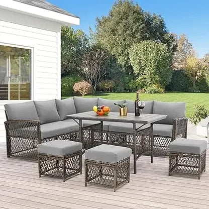 Patio Furniture Set 7 Piece w/ Ottoman