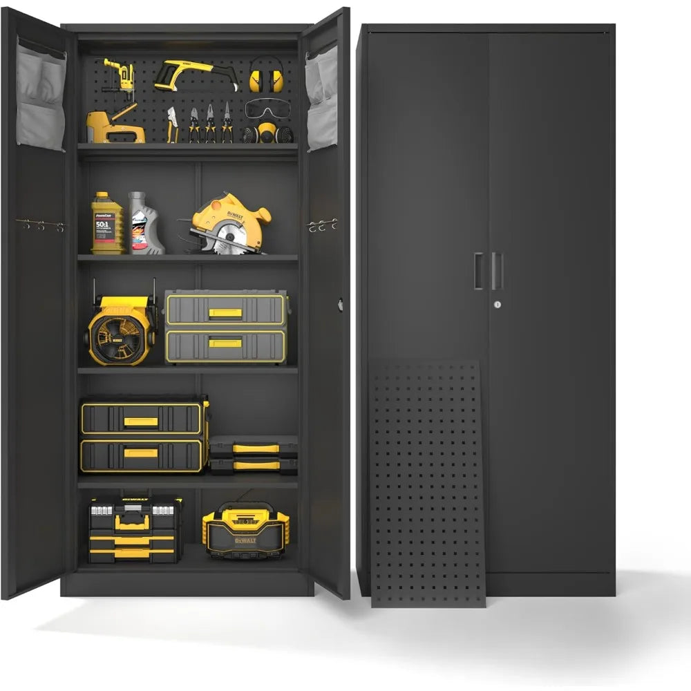 Metal Garage Storage Cabinet w/ Locking Doors