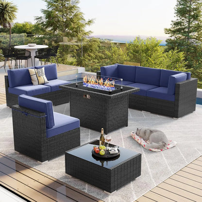 Patio Furniture Set with 44" Fire Pit Table