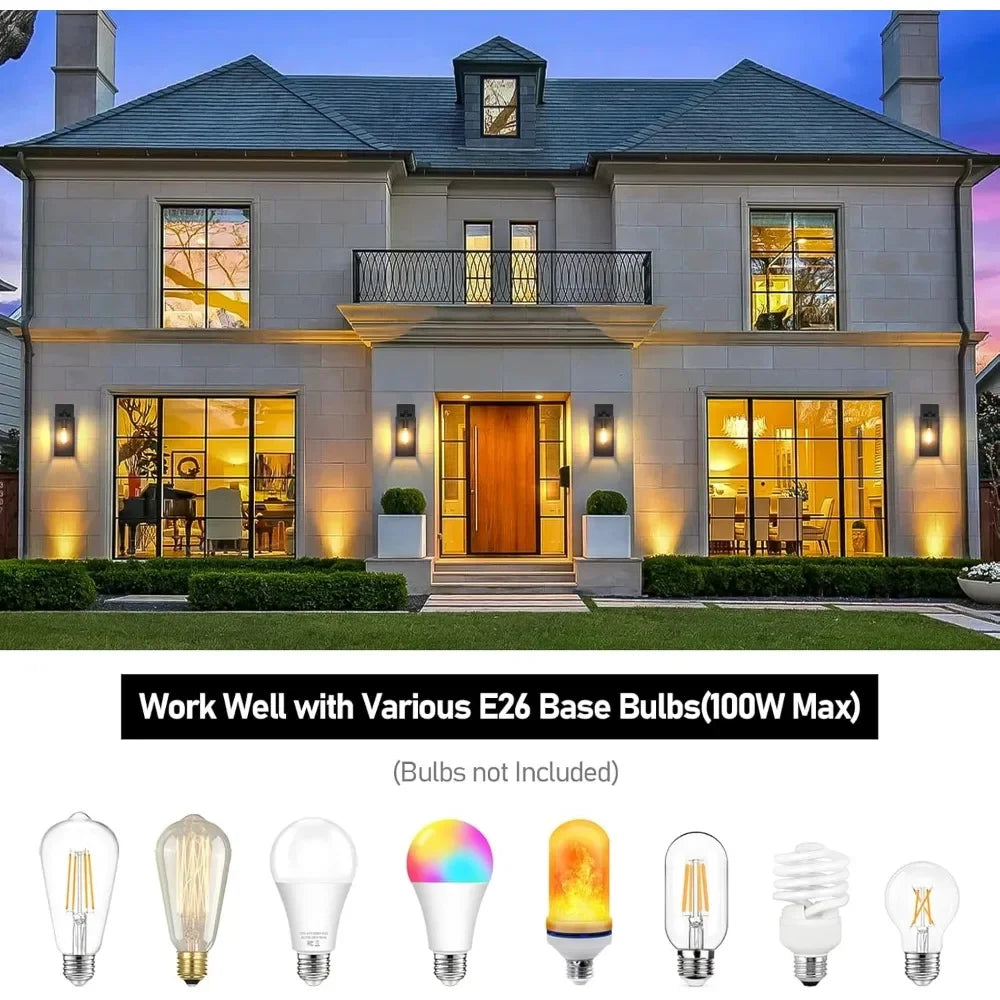 Outdoor Wall Light Fixtures, Exterior Waterproof Lanterns,