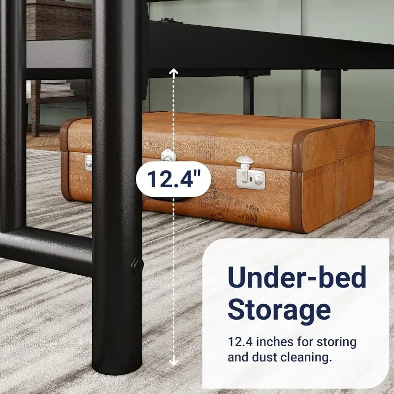 Metal platform bed frame, easy to assemble