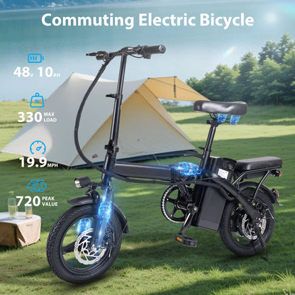 400W dual disc brake adult foldable electric bicycle