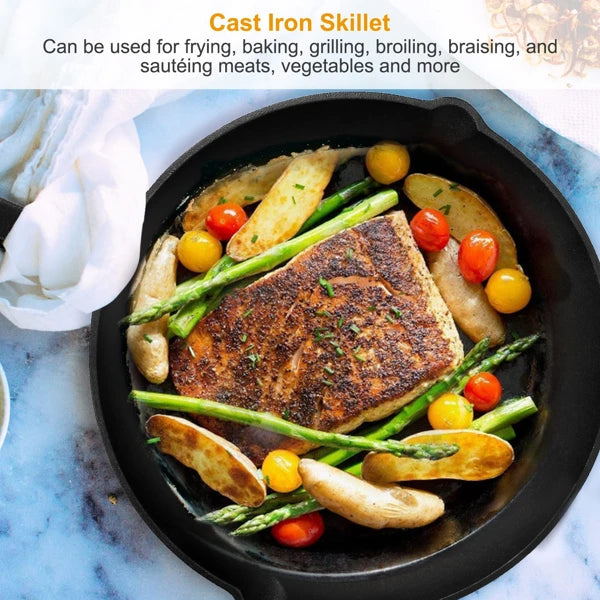 Set of 3 Cast Iron Frying Pans