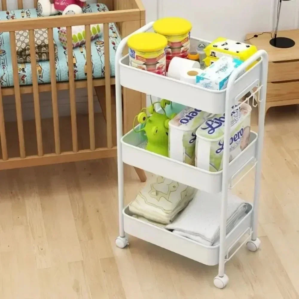 Bookshelf Storage Trolley Mobile