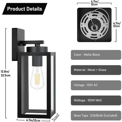 Outdoor Wall Light Fixtures, Exterior Waterproof Lanterns,