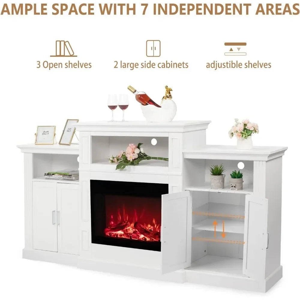 Electric Fireplace with Mantel