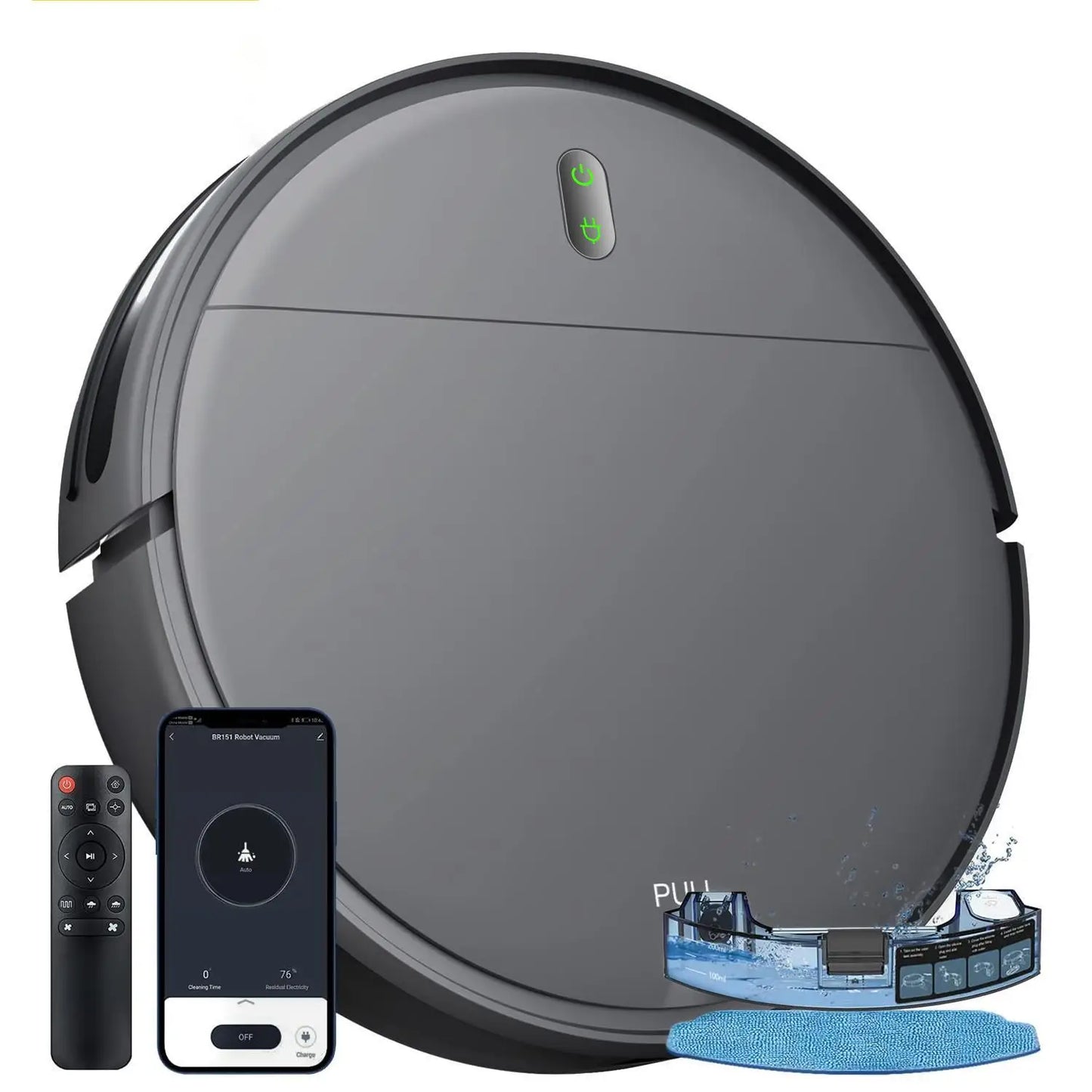 Robot Vacuum Cleaner, Mopping Sweeping Suction, Wifi