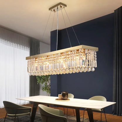 LED Crystal Chandelier Modern Dining Pendant Home Lamp