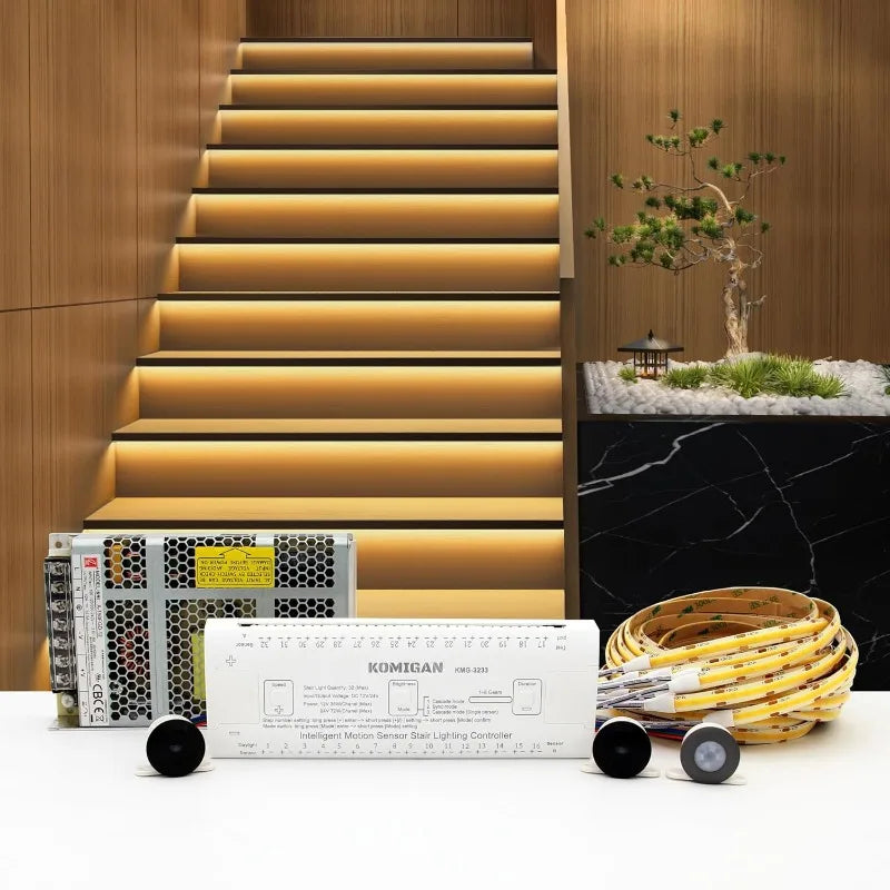 Motion Triggered LED Stair Lighting Kit