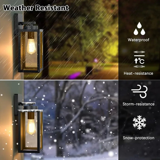 Outdoor Wall Light Fixtures, Exterior Waterproof Lanterns,