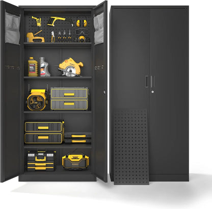 Metal Garage Storage Cabinet w/ Locking Doors