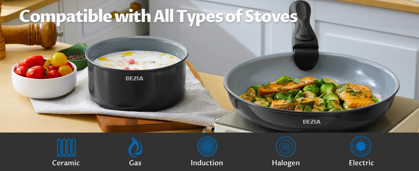 Induction Cookware w/ Healthy Ceramic Coating
