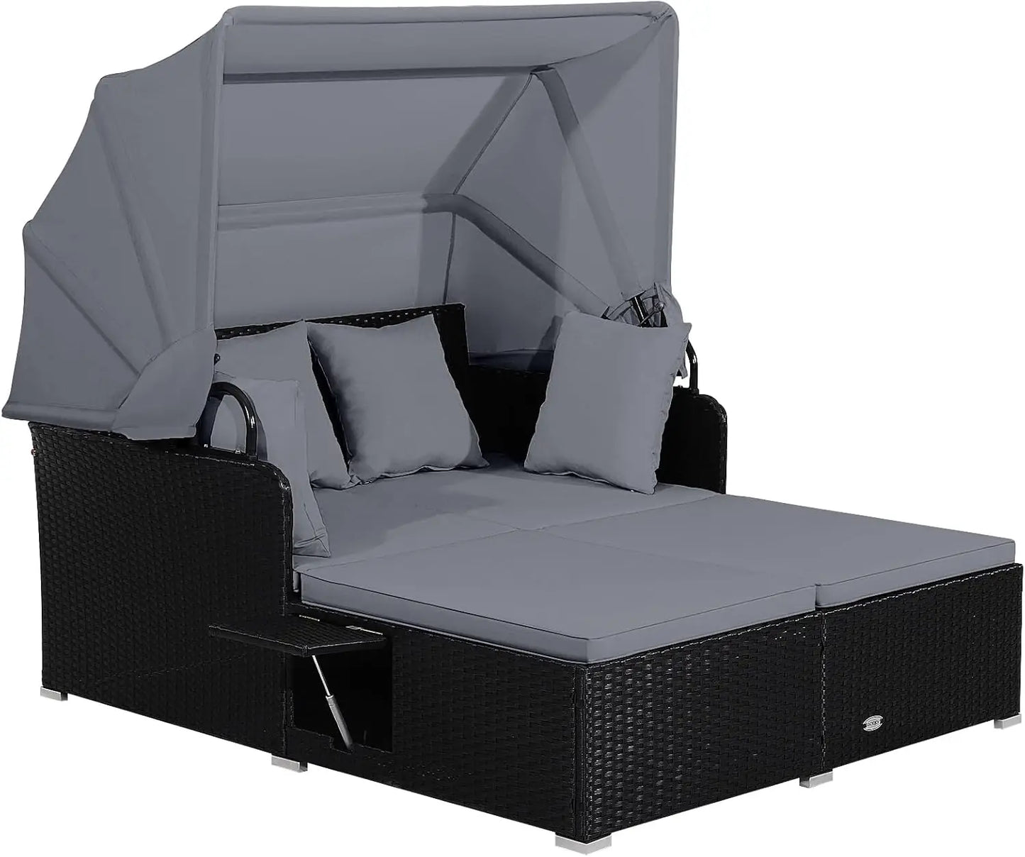 Patio Daybed w/ Retractable Canopy