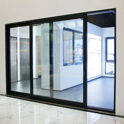 Sliding Door, Aluminum Double Glass Interior