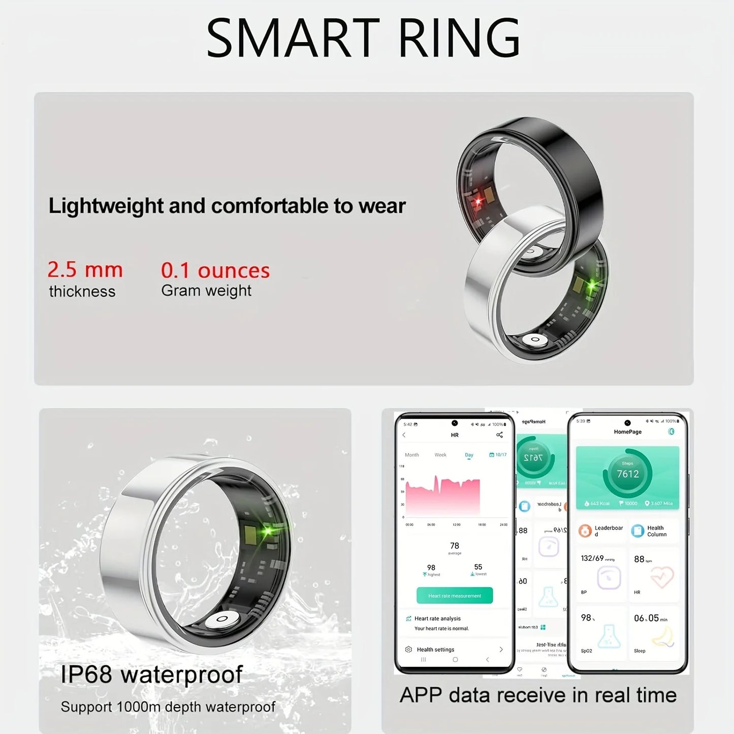 Smart ring, sleep tracking, motion monitoring