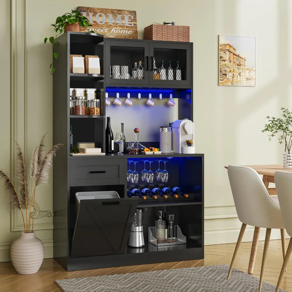 Tall Modern Kitchen Pantry Storage Cabinet with Drawer