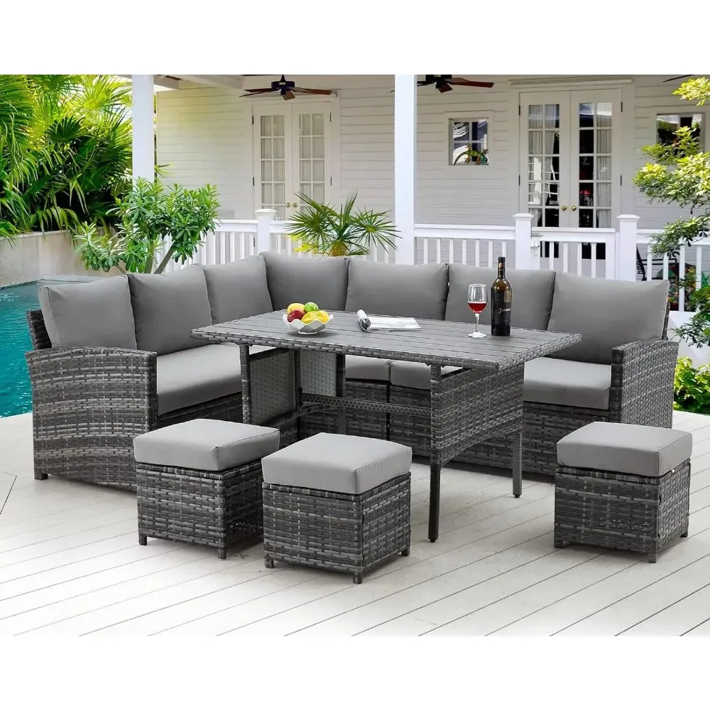 Patio Furniture Set 7 Piece w/ Ottoman