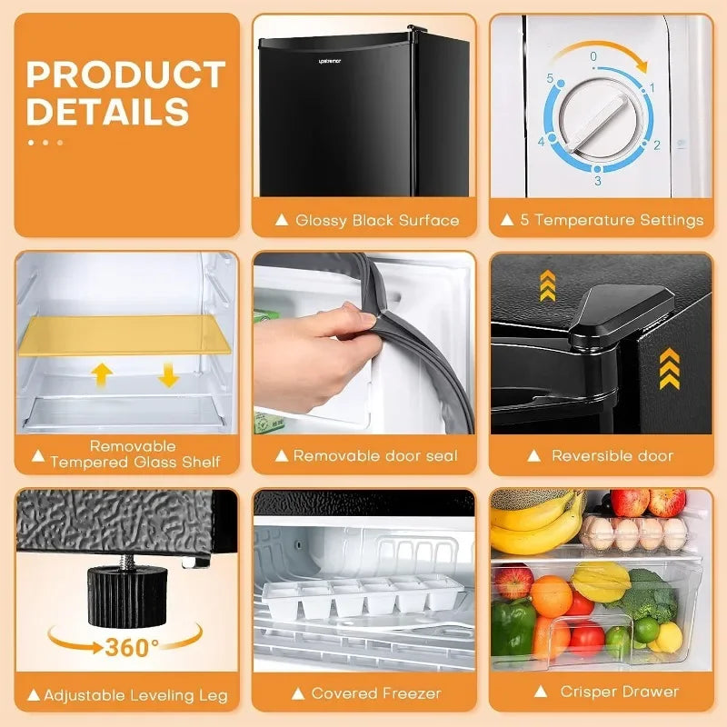 Mini Fridge with Freezer