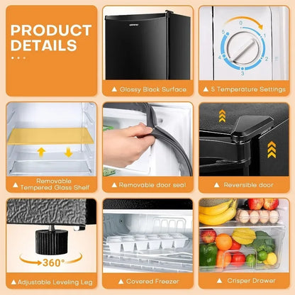 Mini Fridge with Freezer